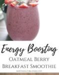 This smoothie tastes so yummy, healthy and easy, and provides natural energy. There are so many benefits and nutrients packed into one drink. Energy Smoothie | Postpartum Smoothie | Oatmeal Smoothie | Breakfast Smoothie | Berries | Blender | Healthy | Chia Seeds | Fibre | Smoothie Recipe | Blender Recipes