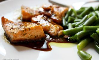 A tasty teriyaki salmon recipe that's sweet enough to get your kids eating healthy. The marinade is super easy to make and involves only a few ingredients! Easy Recipes | Dinner | Lunch | Marinade | Seafood | Fish | Gluten-Free | Quick & Easy | Clean Eating | Healthy | Good For You | Weight Loss | Postpartum | Toddler Food | Kid-Friendly |