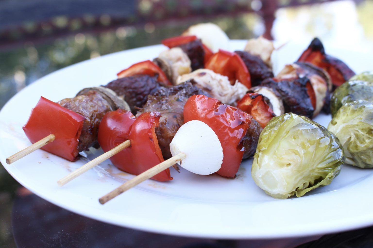 Meat and Vegetable Grilled Kabobs (GF, Low Carb, Keto, Paleo, Whole 30)