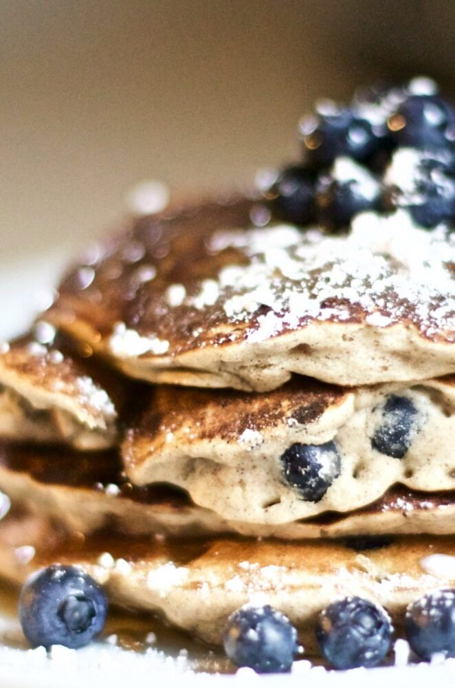 Blueberry Banana Cinnamon Pancakes (Vegan, Paleo, Gluten-Free)