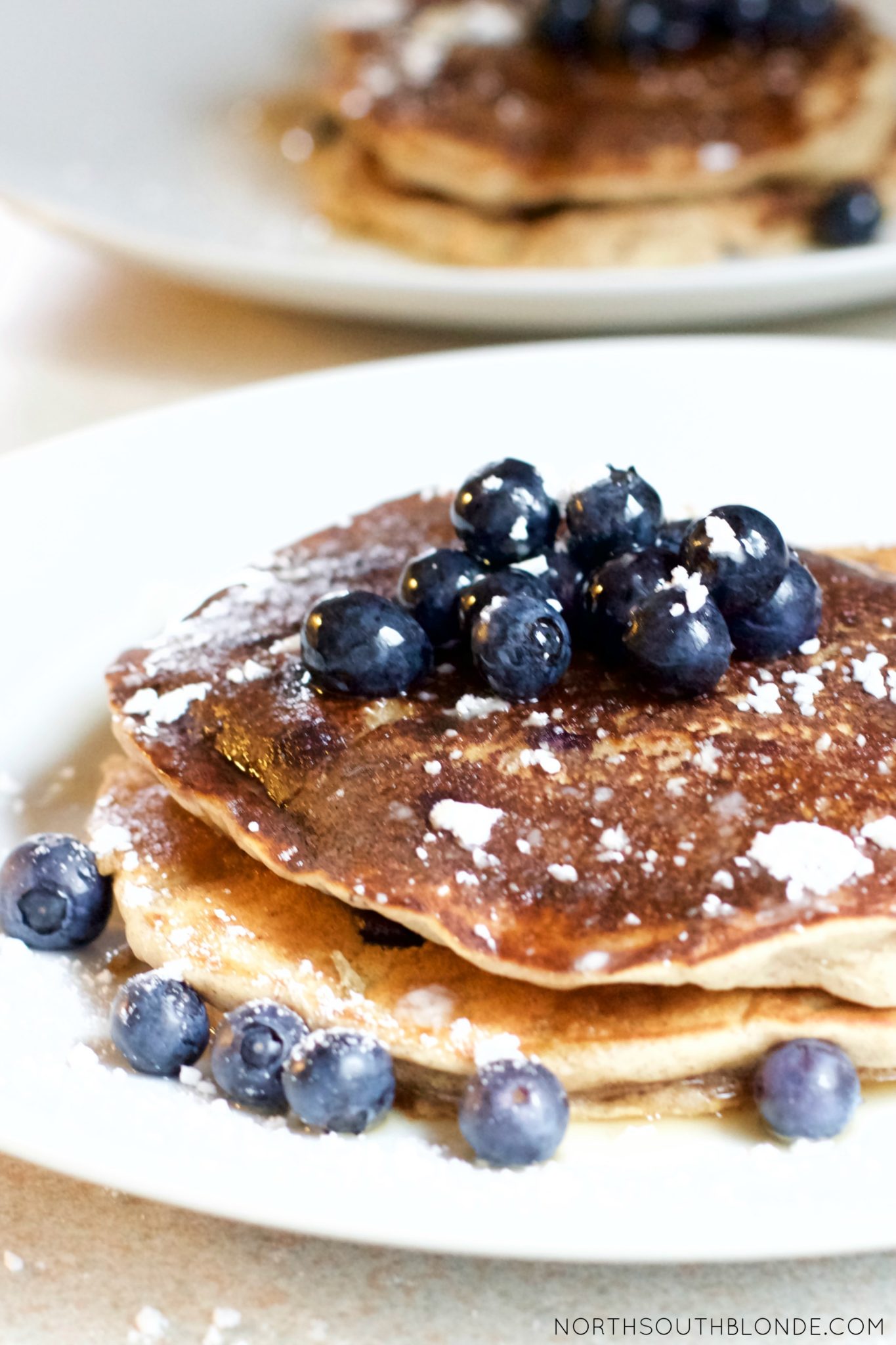 Blueberry Banana Cinnamon Pancakes (Vegan, Paleo, Gluten-Free)