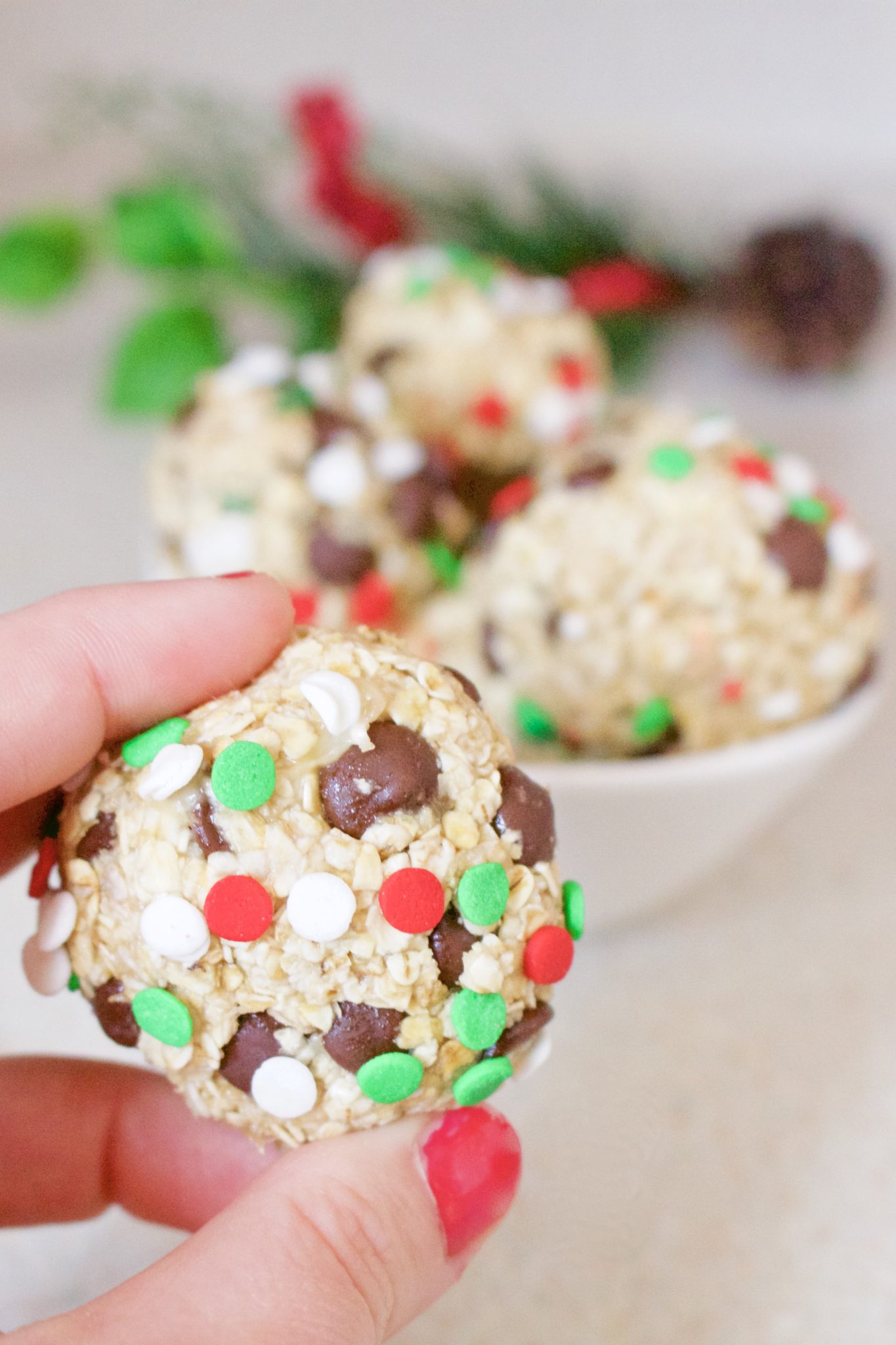 No Bake Holiday Energy Balls (Gluten-Free, Paleo, Vegan)