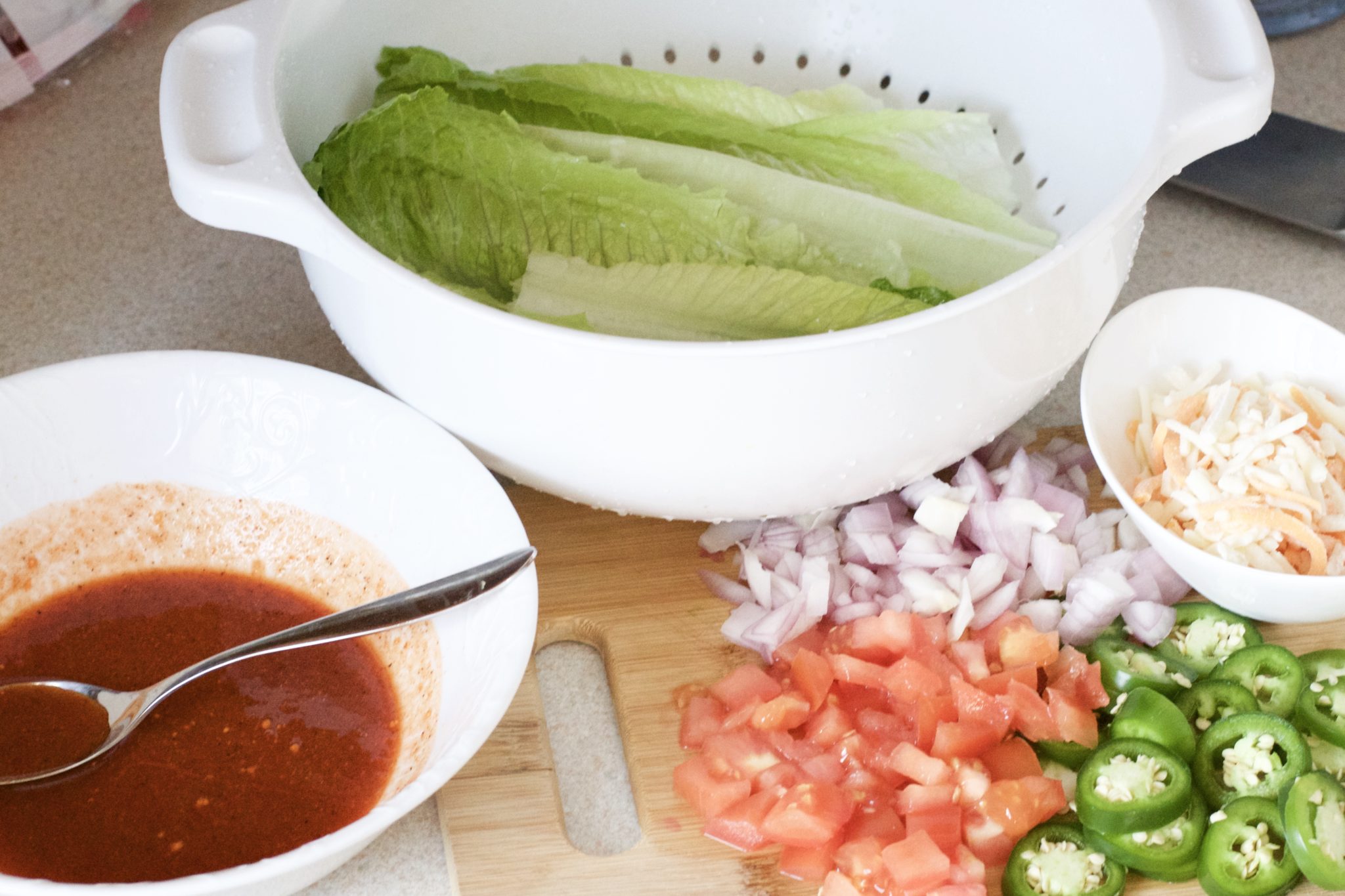 Buffalo Chicken Lettuce Tacos (Gluten-Free, Paleo)