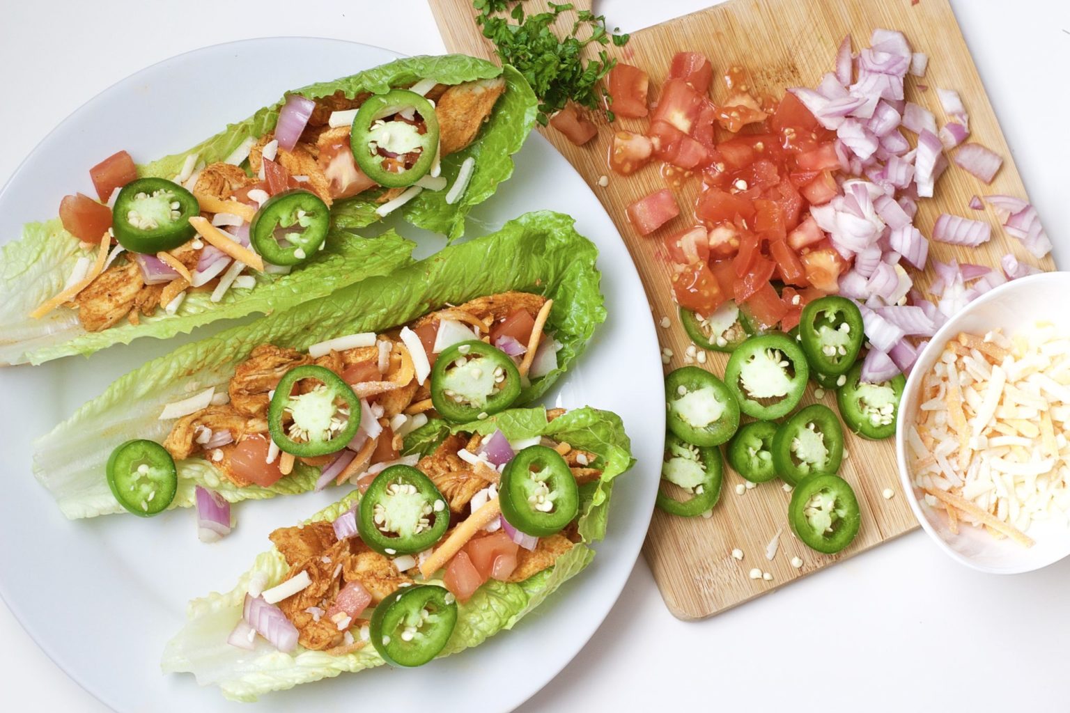 Buffalo Chicken Lettuce Tacos (GF, Low Carb, Keto, Paleo, Whole 30)