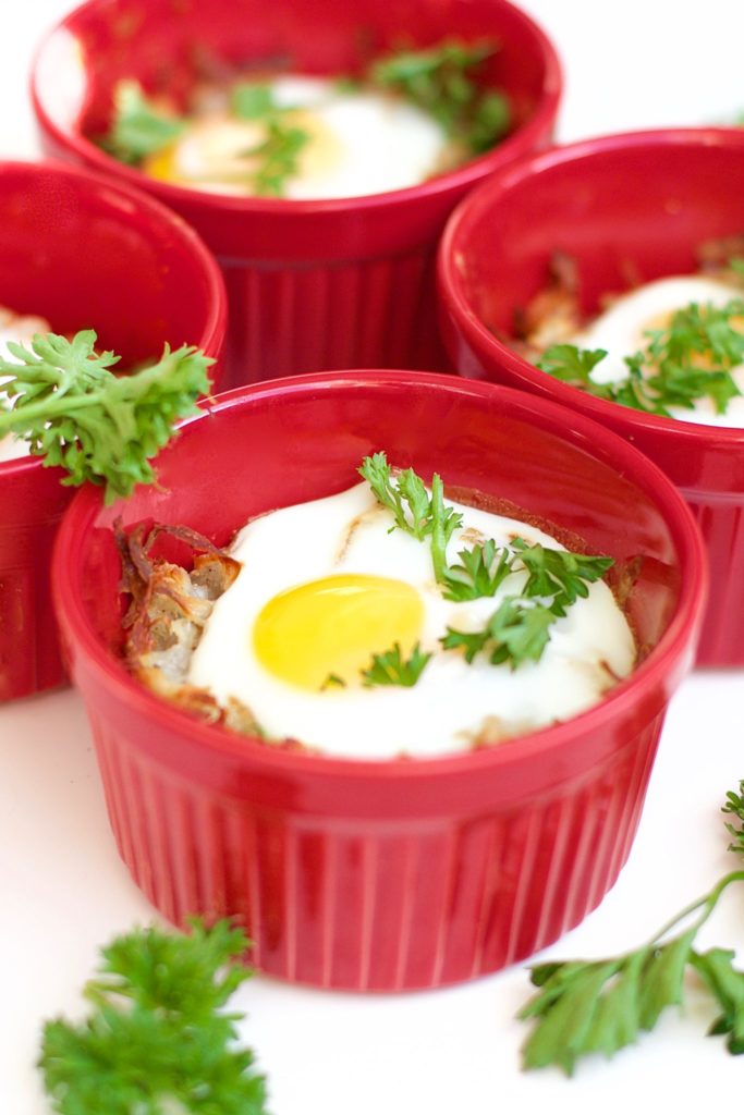 Oven Baked Hash Brown Egg Cups (gluten-free, meatless)