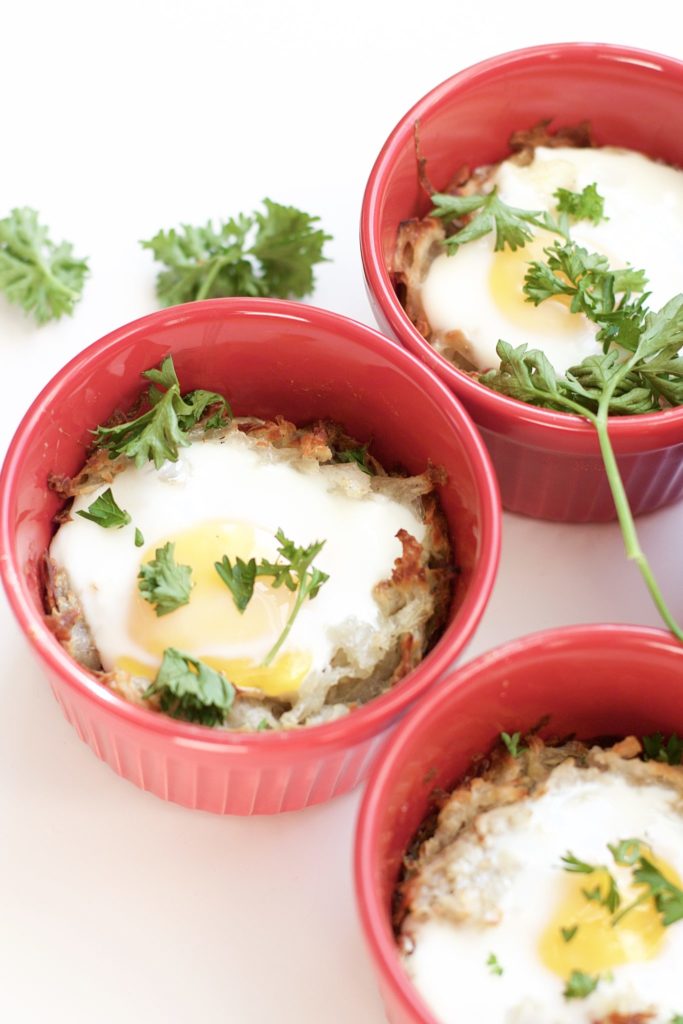 Oven Baked Hash Brown Egg Cups (gluten-free, meatless)