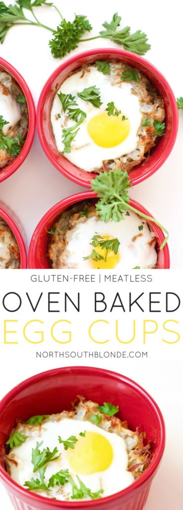 Oven Baked Hash Brown Egg Cups (gluten-free, meatless)