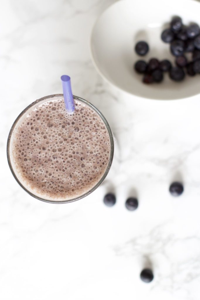 Healthy Blueberry Milkshake (Gluten-Free, Vegan, Paleo, Whole 30)