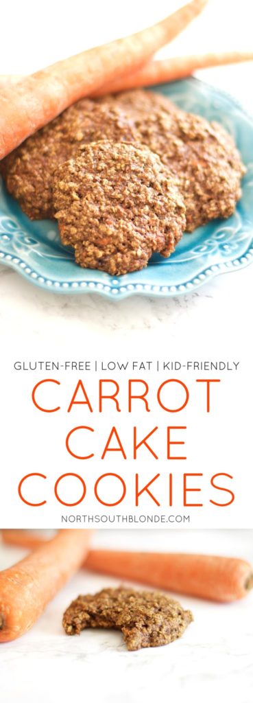 Carrot Cake Cookies (Gluten-Free, Low Fat, Kid-Friendly)