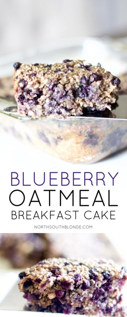 Oatmeal Blueberry Breakfast Cake (Healthy, Gluten-free)