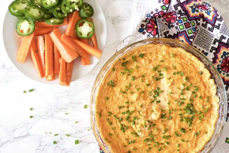 Cheesy Buffalo Chicken Wing Dip (Easy, Gluten-Free)