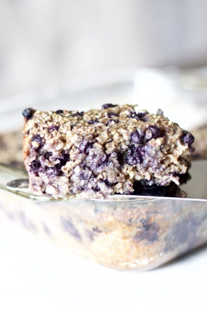 Oatmeal Blueberry Breakfast Cake (Healthy, Gluten-free)