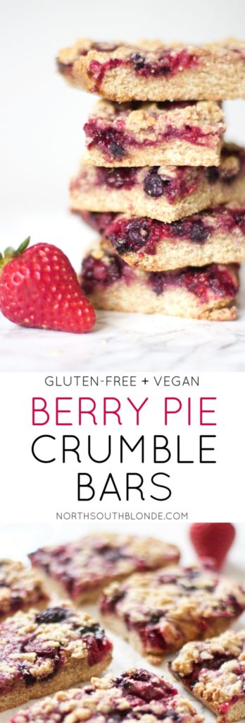 Berry Pie Crumble Bars (Gluten-Free, Vegan)