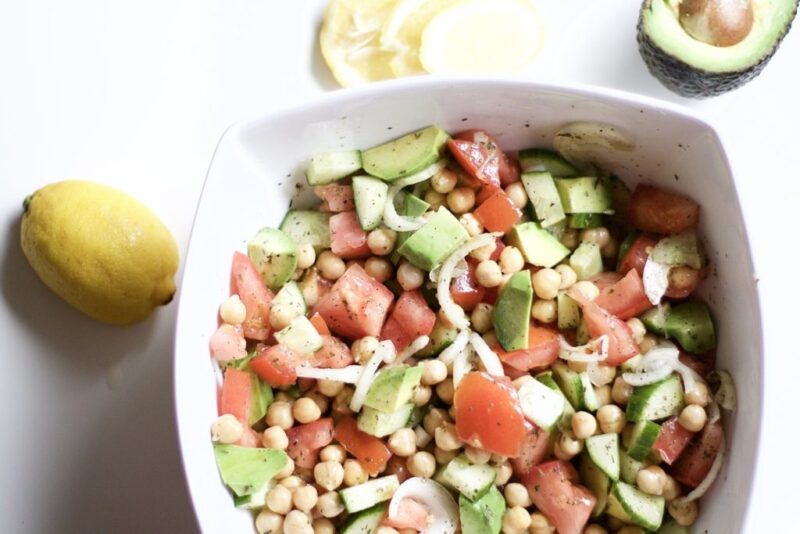 Vegan Avocado & Chickpea Salad (Vegan, Gluten-Free, Paleo, Whole 30)