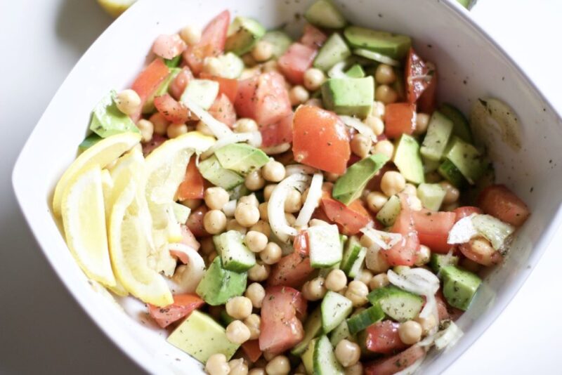 Vegan Avocado & Chickpea Salad (Vegan, Gluten-Free, Paleo, Whole 30)