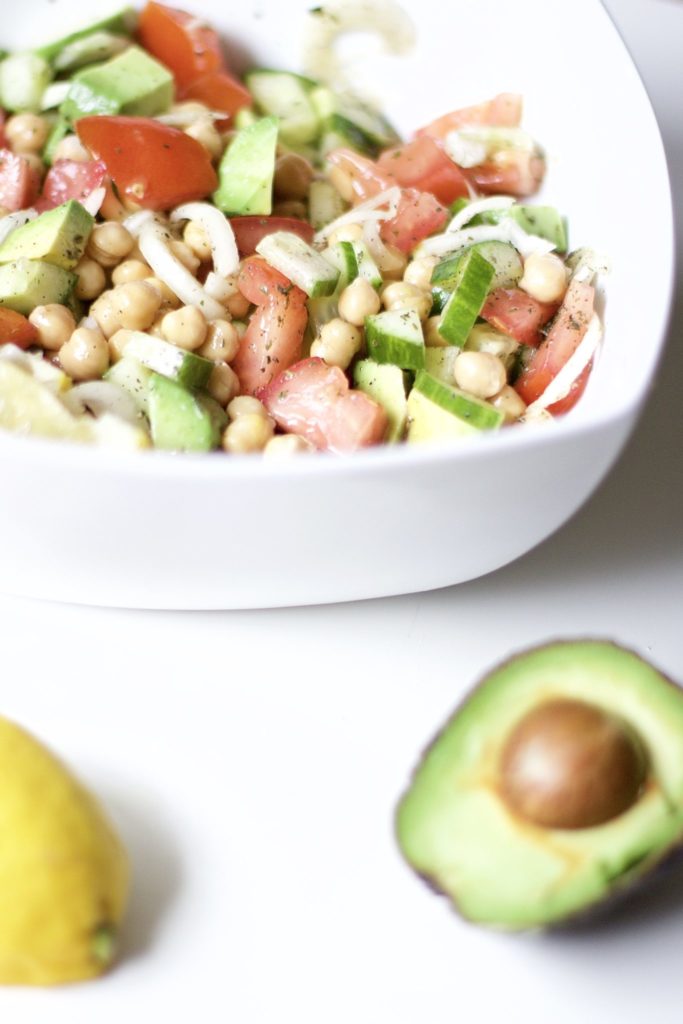 Vegan Avocado & Chickpea Salad (Vegan, Gluten-Free, Paleo, Whole 30)