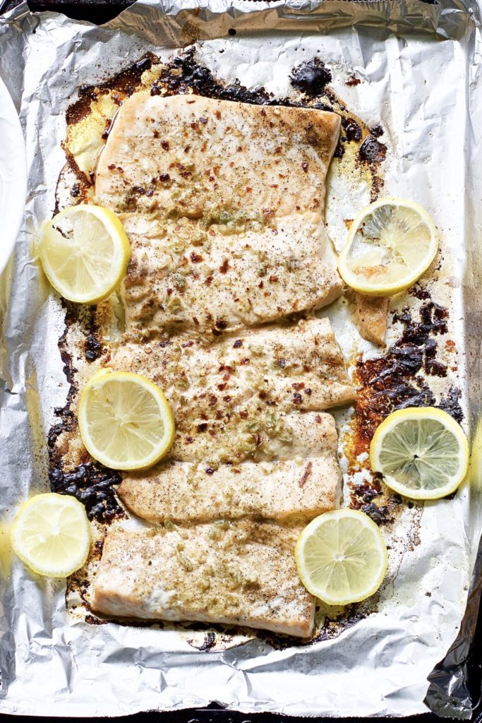 Lemon and Garlic Butter Salmon (Gluten-Free, Paleo, Whole 30)