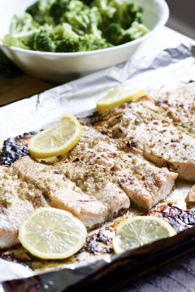 Lemon and Garlic Butter Salmon (Gluten-Free, Paleo, Whole 30)