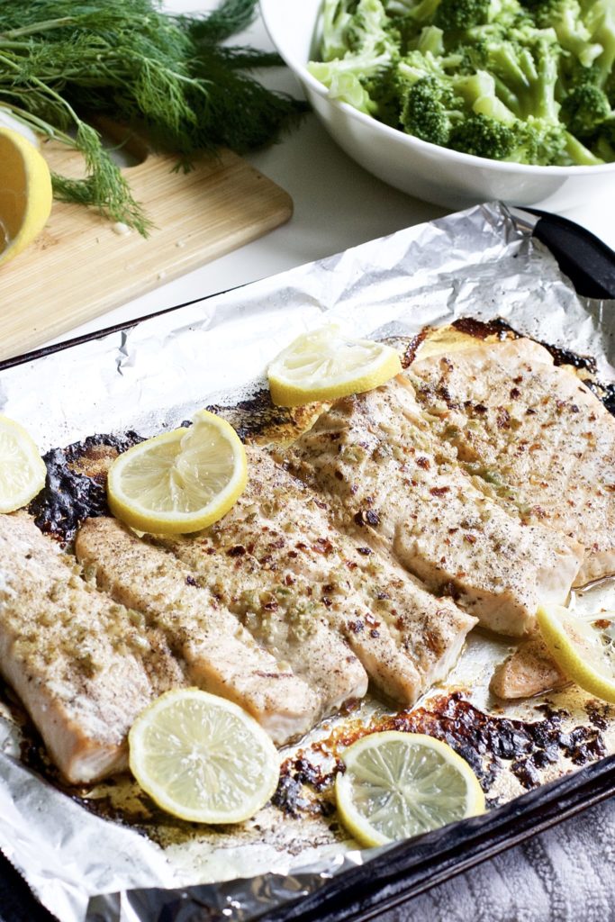 Lemon and Garlic Butter Salmon (Gluten-Free, Paleo, Whole 30)