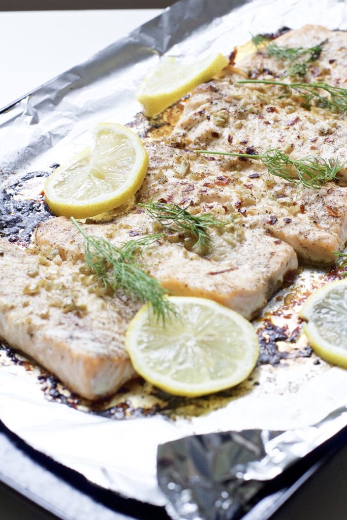 Lemon and Garlic Butter Salmon (Gluten-Free, Paleo, Whole 30)