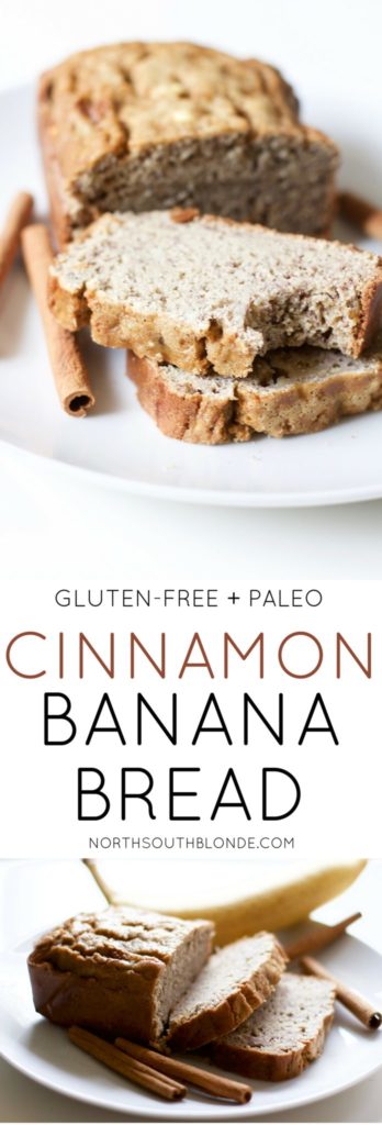 Cinnamon Banana Bread (Gluten-Free, Paleo)