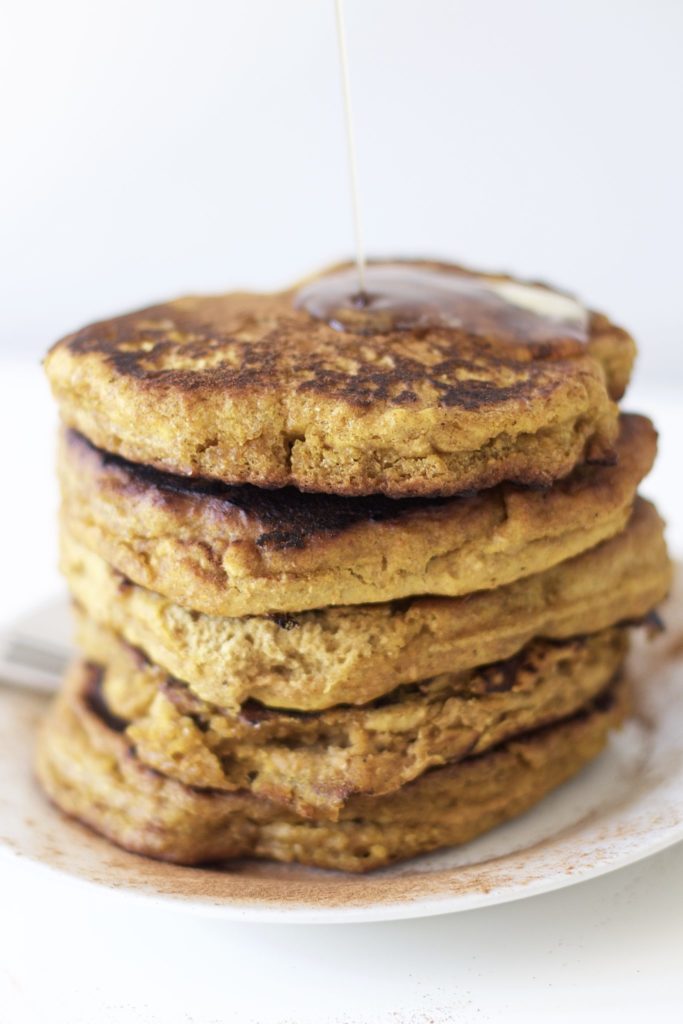 Healthy Pumpkin Pancakes (Vegan, GF, Grain Free, Paleo)