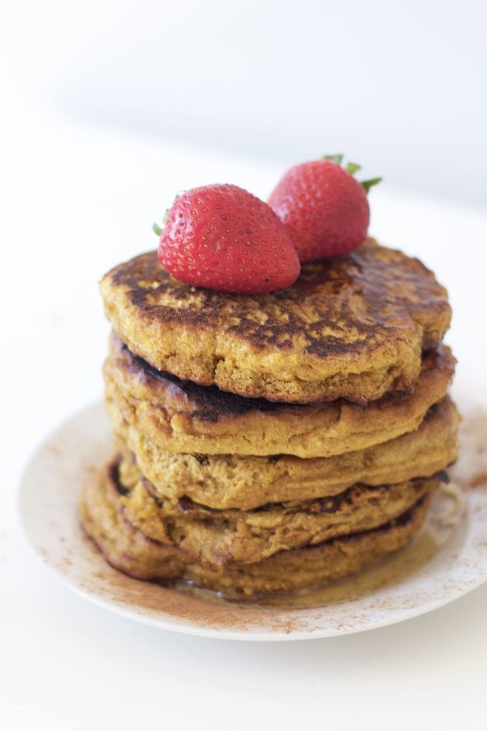 Healthy Pumpkin Pancakes (Vegan, GF, Grain Free, Paleo)