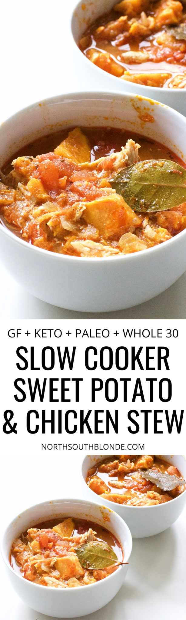 Slow Cooker Sweet Potato and Chicken Stew (GF, Keto, Paleo, Whole 30)