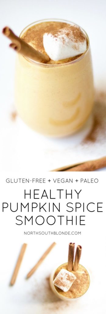 Healthy Pumpkin Spice Smoothie (Gluten-Free, Vegan, Paleo)