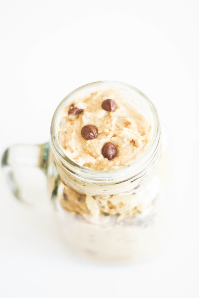 Vegan chickpea cookie dough is creamy and delicious, healthy and safe to eat, involving only a few ingredients. A guilt free dessert thats high in fiber and protein! Vegan desserts | Dairy Free | Refined Sugar Free | Raw | Gluten Free | Chickpeas | Chickpea Dessert | Chickpea Cookie Dough | Grain Free | Egg Free | Eggless | Healthy Snacks | Healthy Desserts | Vegan Chocolate | Weight Loss | High Fiber | Blender | Food Processor | Vegan Cookie Dough | gluten-free