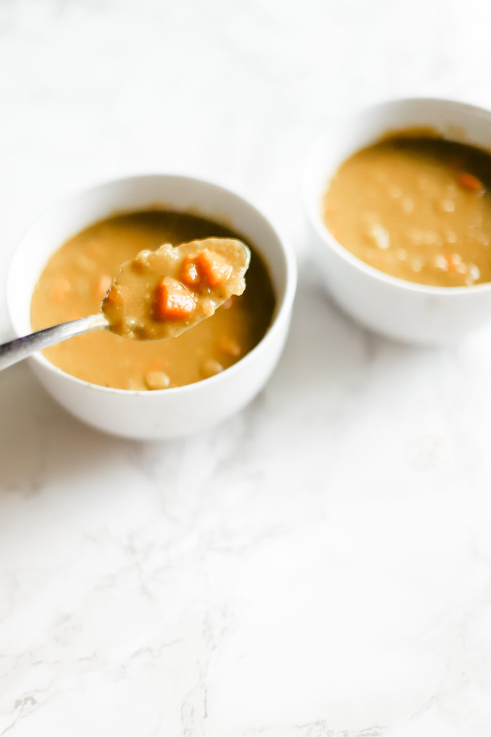 Don't feel like cooking? No problem. This Slow Cooker Split Pea Soup is wholesome, packed full of nutrients and fibre, and clean eating at it's finest. Slow cooker | Pressure Cooker | Crockpot | Green Split Pea Soup | Split Green Peas | Ketogenic | Keto soup | Vegan | Vegetarian | Baby Food | Food for Kids | Slow Cooker Recipes | Gluten-Free | Healthy | Clean Eating | Weight Loss | Lose Weight | Soup Diet | Dinner | Lunch | Main Course | Entree