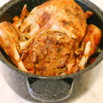 The perfect Thanksgiving dinner made with a whole turkey cooked to juicy goodness and low carb stuffing! Christmas | Thanksgiving | Gluten-free | Holiday Recipes | Keto | Low Carb | Atkins | Oven Baked | Roasted | Cooked Turkey | Whole Turkey | Turkey Dinner | Stuffed Turkey | Keto Stuffing | Holiday Dinner | Homemade | Easy | 