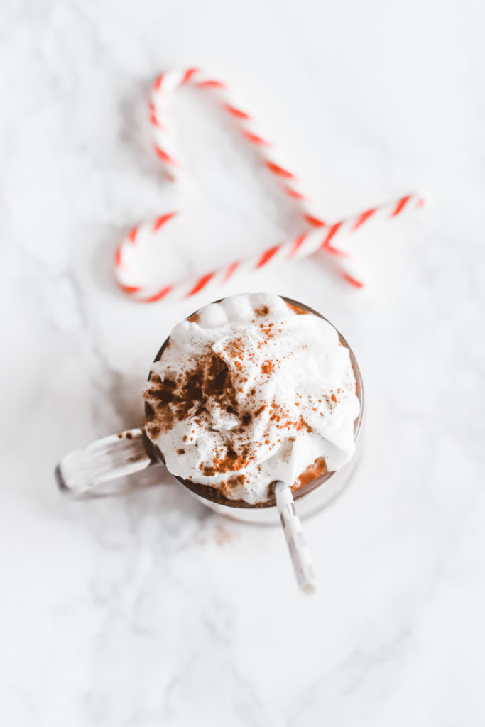 This homemade hot chocolate is deliciously decadent and creamy, using dairy free, sugar free ingredients to help with your weight loss goals. A holiday recipe the whole family will love and perfect for Christmas! Drinks | Drink Recipe | Dessert | Sugar Free | Dairy Free | Vegan | Keto | Ketogenic | Gluten-Free | Whole 30 | Paleo | Healthy | Christmas Recipe | Hot Cocoa | Chocolate | Crock Pot | 