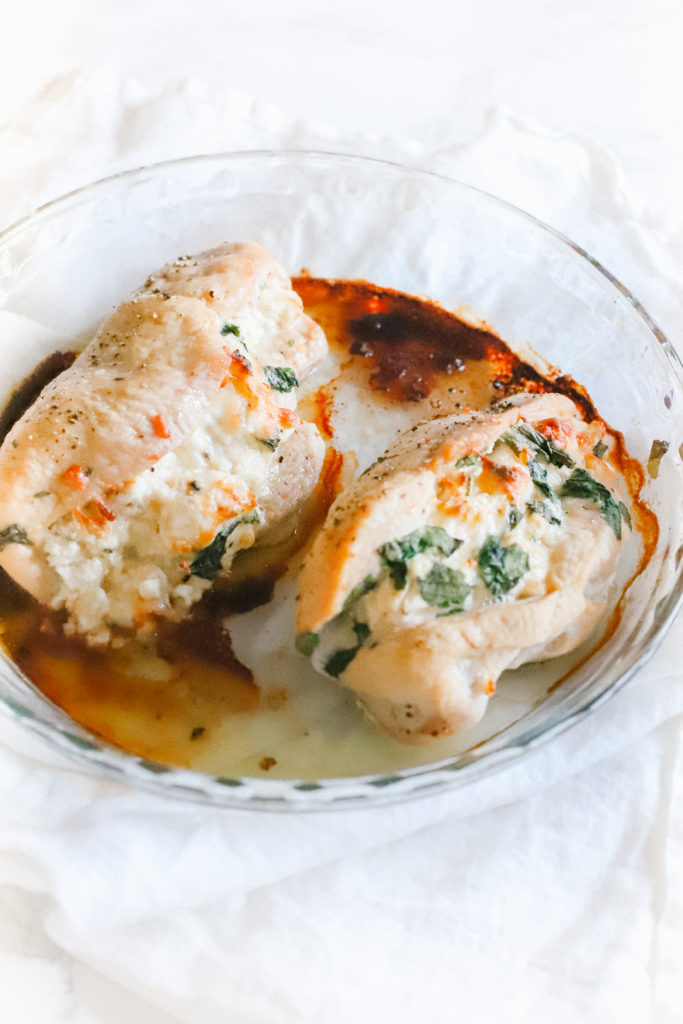 Spinach and cream cheese stuffed chicken is an easy dinner recipe that's gluten-free, low carb and keto friendly! Oven baked, simple and deliciously seasoned. Keto Dinner Recipes | Easy Chicken Recipe | Low Carb | Ketogenic | Gluten-Free | Baked Stuffed Chicken | Spinach Stuffed Chicken | Stuffed Chicken Breasts | Baked Stuffed Chicken | Main Course | Weight Loss | Seasoned Chicken | Filling | Pocket |