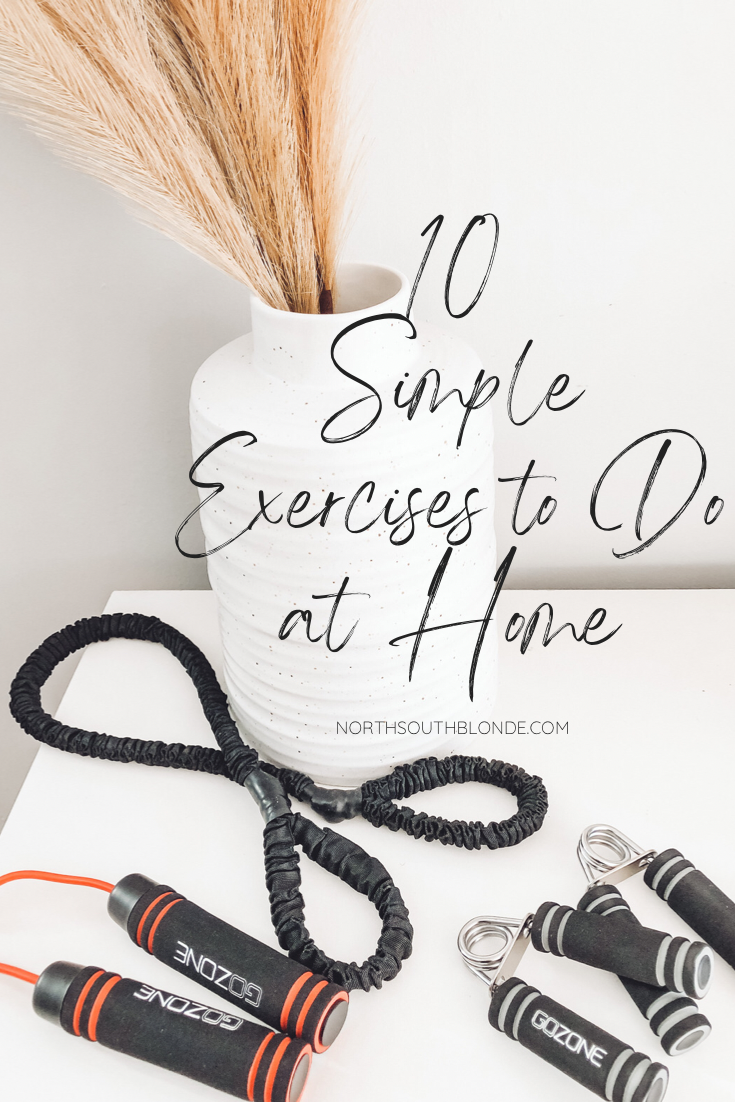 10 Simple Exercises to Do at Home involving little to no equipment. Gym Workouts at Home, Fitness, Free Workout Videos, Exercise Resources, Health, Active, Home Gym Equipment, Affordable, Easy Workouts for Beginners, Everyday Workouts, Yoga, Workout Space, Workout Area, Home decor, Home Design