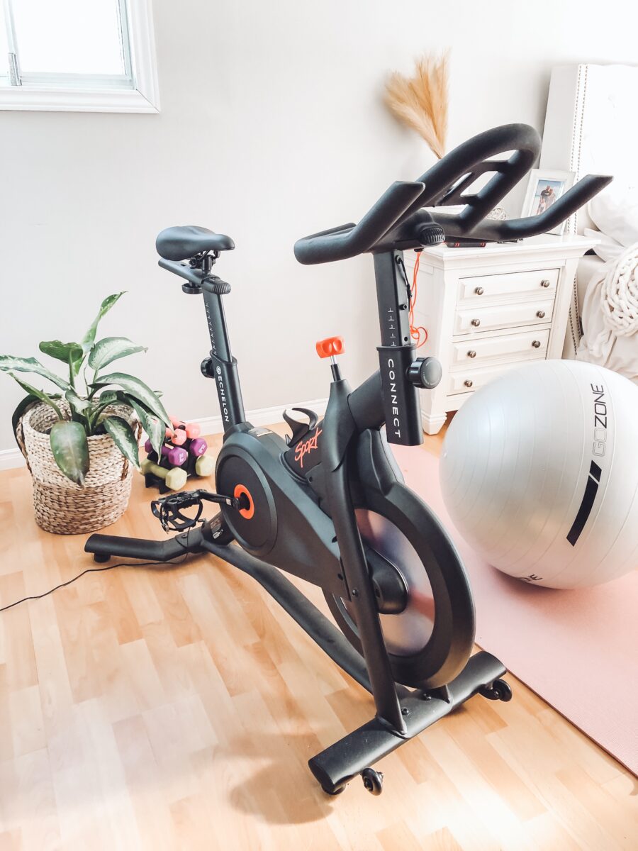 Home Gym Reveal Peloton Dupe Alternative and Decor for Small Spaces