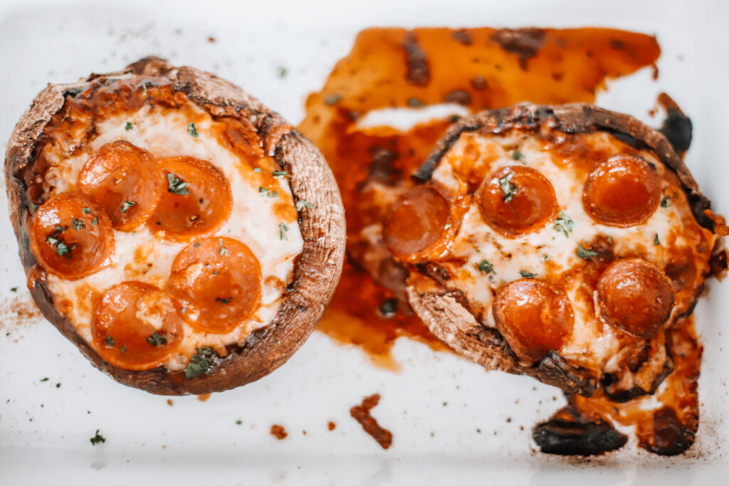 10-Minute Portobello Mushroom Pizzas (Gluten-Free, Keto, Low Carb)