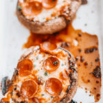 These quick and easy Portobello Mushroom Pizzas are done in 10 minutes in the oven, baked to perfection. Gluten-free, low carb and keto friendly. Keto Dinners | Quick and Easy | Keto Dinner | Keto Pizza | Portobella | Portobello Mushroom Caps | GF Pizza | Ketogenic Diet | Keto Recipe | Weight Loss |