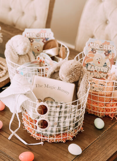 Easter basket gifts that are simple and sweet for baby girl and the older girls who love the Easter holiday! (No candy gift ideas for kids) Gifts for Babies | Easter Holiday Ideas | Spring Fashion | Style | Little Girls | Baby Girls | H&M | Indigo Chapters | Easter Gifts | Easter Baskets | Motherhood | Parenting | Kids | Gifts for Girls | Gift Guide |