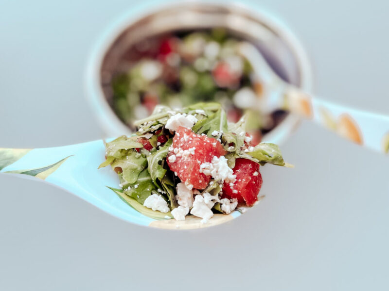 This refreshing watermelon fetal salad is gluten-free and less than 10 ingredients. Enjoy as a healthy and nutritious meal or side dish. Summer Salad | Easy Summer Recipes | Easy Salad Recipes | Camping | Garden Salad | Low Carb | Keto | Main Dish | Side Dish | Healthy | Fruit Salad | 