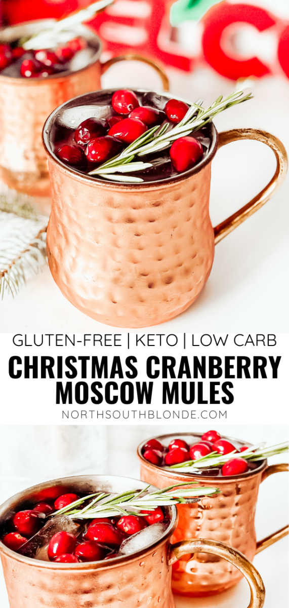 Keto Cranberry Moscow Mule (GF, SugarFree & Low Carb)