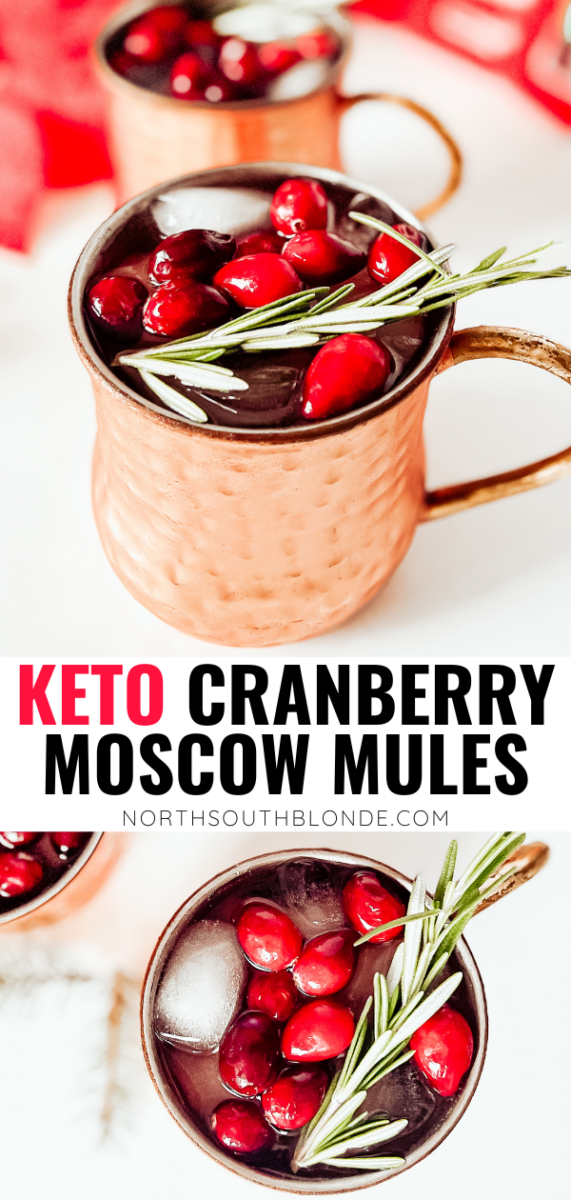 Keto Cranberry Moscow Mule (GF, SugarFree & Low Carb)