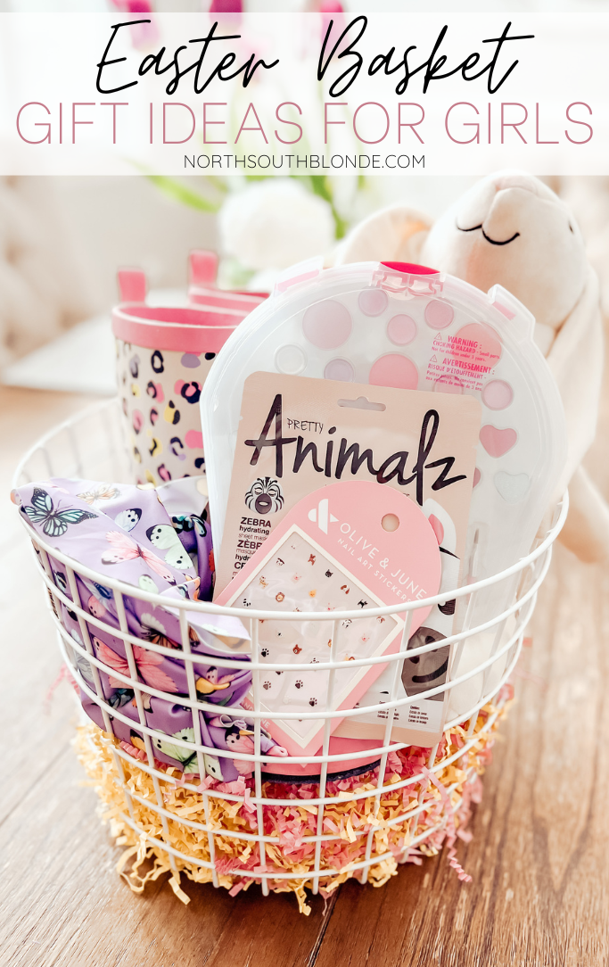 If you're looking for realistic Easter gift ideas for girls, here are some practical and affordable cute spring themed gift ideas that your daughter will love! Motherhood | Parenting | Gift Guide | Kids | Daughters | Easter for Kids | Gifts for Girls | Spring Style | Easter Basket Fillers | Add ins | Goodies |