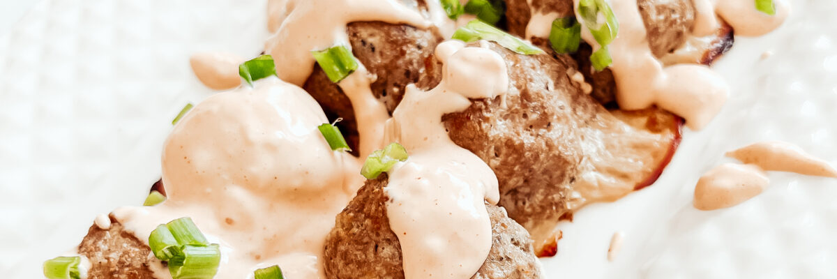 Turkey Meatballs and Spicy Aioli (Gluten-Free, Low Carb, Keto)