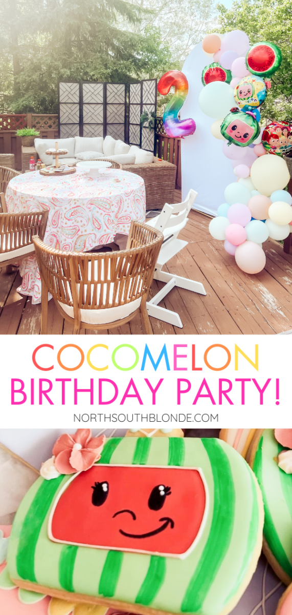 This Cocomelon themed birthday party is fun and easy to put together, perfect for any toddler. Amazon party decorations and all details here! Birthday Inso | Party Inspiration | Kids Birthday | Outdoors | Backyard Birthday Party | Patio | Deck | Home decor | Girls Birthday | Dress | Cocomelon Cake | Cookies | Display | Balloon Garland | Theme | Cotton Candy | Barbie Jeep | Ride-on Toys | Birthday Gift Idea