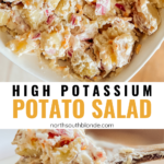 This bacon and cheddar loaded potato salad is creamy and delicious. An easy family friendly and gluten-free side dish to make for dinner. Potato Side Dishes, Dinner Sides, Potatoes, Simple Recipes, Easy Potato Recipe, Loaded Potatoes, Creamy Potato Salad Dressing, Family Dinners
