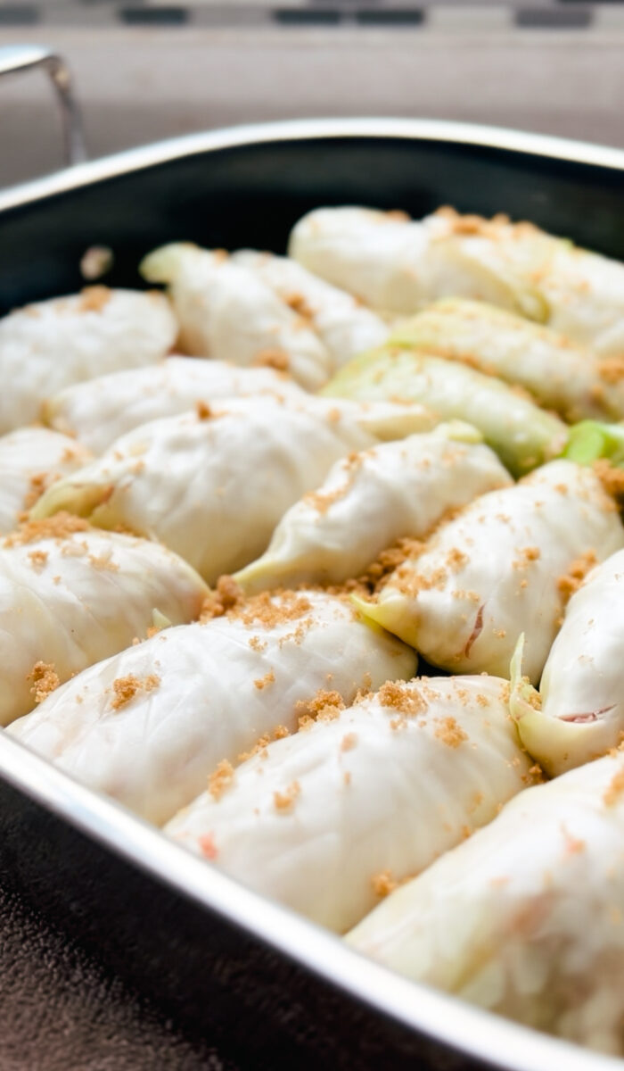 These traditional cabbage rolls are a comfort family recipe that's hearty and filling for special holidays or weeknight dinners and meal prepping.&nbsp;Main Dish, Family Dinners, Meal Prepping, Sugar Free, Gluten-Free, Polish Stuffed Cabbage Rolls, Gołąbki, European Recipes, Stuffed Cabbage Recipe