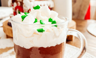 This high protein & low carb hot chocolate is a sugar free, festive hot cocoa that's quick and easy, made with an electric frother and vanilla protein powder.