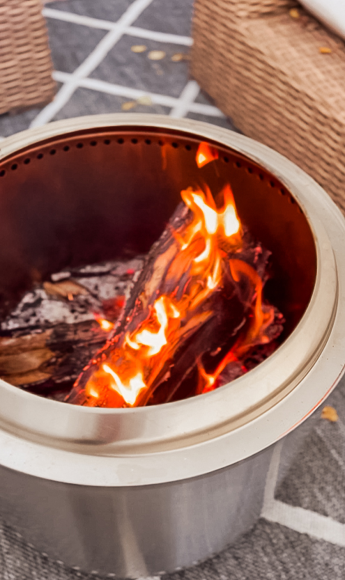 Gift Idea | Christmas Gift | Portable Fire Pit | Family Camping | Backyard Living | Outdoors | Outdoor Living | Glamping | Smokeless Fire Pit | Portable Bonfire | Backyard Deck | Deck Ideas | Deck Inspiration | Deck Styling | Cottage Living | Cozy | Outdoor Activities |