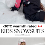 warm kids snowsuits for outdoor Canadian winters and fun in the snow